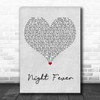 Bee Gees Night Fever Grey Heart Song Lyric Art Print