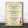 Queen We Will Rock You Song Lyric Vintage Music Wall Art Print