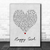 Martina McBride Happy Girl Grey Heart Song Lyric Art Print