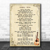 Coldplay Yellow Song Lyric Vintage Music Wall Art Print