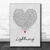 Lucy Spraggan Lightning Grey Heart Song Lyric Art Print