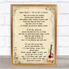 James Taylor You've Got A Friend Song Lyric Vintage Music Wall Art Print