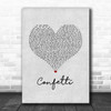 Little Mix Confetti Grey Heart Song Lyric Art Print