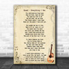 Bread Everything I Own Song Lyric Vintage Music Wall Art Print