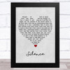 The Maccabees Silence Grey Heart Song Lyric Art Print