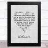 Chumbawamba Behave! Grey Heart Song Lyric Art Print