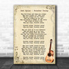 Bob Dylan Forever Young Song Lyric Vintage Music Wall Art Print