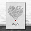 Amy Macdonald Pride Grey Heart Song Lyric Art Print