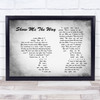 Peter Frampton Show Me The Way Man Lady Couple Grey Song Lyric Art Print