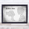 Lionel Richie Endless Love Man Lady Couple Grey Song Lyric Art Print