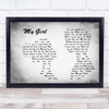 The Temptations My Girl Man Lady Couple Grey Song Lyric Art Print