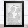 Genesis Hold On My Heart Man Lady Bride Groom Wedding Grey Song Lyric Art Print