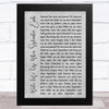 Green Day Wake Me Up When September Ends Grey Rustic Script Song Lyric Art Print