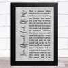 The Vogues Turn Around, Look At Me Grey Rustic Script Song Lyric Art Print