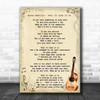 Aaron Neville Tell It Like It Is Song Lyric Vintage Music Wall Art Print