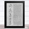 Tim McGraw Watch the Wind Blow By Grey Rustic Script Song Lyric Art Print