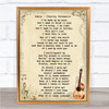 Adele Chasing Pavements Song Lyric Vintage Music Wall Art Print