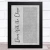 Aaliyah Down With the Clique Grey Rustic Script Song Lyric Art Print