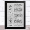 Helen Reddy Candle On The Water Grey Rustic Script Song Lyric Art Print