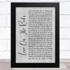 Neil Diamond Love On The Rocks Grey Rustic Script Song Lyric Art Print