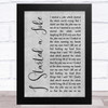 Bee Gees I Started a Joke Grey Rustic Script Song Lyric Art Print