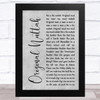 Chase and Status Original Nuttah Grey Rustic Script Song Lyric Art Print