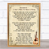 Aerosmith I Don't Want To Miss A Thing Song Lyric Vintage Music Wall Art Print