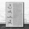 The Stone Roses This Is The One Grey Rustic Script Song Lyric Art Print