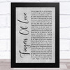 Crowded House Fingers Of Love Grey Rustic Script Song Lyric Art Print