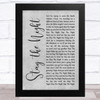 Jane Olivor Stay the Night Grey Rustic Script Song Lyric Art Print