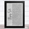 Julie and the Phantoms Cast Flying Solo Grey Rustic Script Song Lyric Art Print