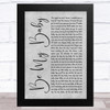 The Ronettes Be My Baby Grey Rustic Script Song Lyric Art Print