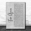 Seether Fine Again Grey Rustic Script Song Lyric Art Print