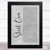 NF Start Over Grey Rustic Script Song Lyric Art Print