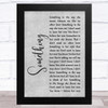 George Harrison Something Grey Rustic Script Song Lyric Art Print