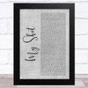 Lin-Manuel Miranda My Shot Grey Rustic Script Song Lyric Art Print