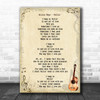 Alicia Keys Fallin' Song Lyric Music Wall Art Print