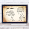 Tom Petty Free Fallin' Man Lady Couple Song Lyric Art Print