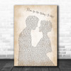 George Michael I Knew You Were Waiting (For Me) Man Lady Bride Groom Wedding Song Lyric Art Print