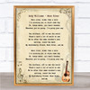 Andy Williams Moon River Song Lyric Music Wall Art Print