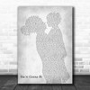 Reba McEntire You're Gonna Be Mother & Child Grey Song Lyric Art Print