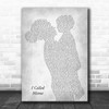 Tim McGraw I Called Mama Mother & Child Grey Song Lyric Art Print