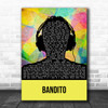 Twenty One Pilots Bandito Multicolour Man Headphones Song Lyric Art Print