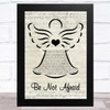 Bob Dufford Be Not Afraid Music Script Angel Song Lyric Art Print