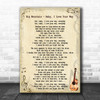 Big Mountain Baby, I Love Your Way Song Lyric Music Wall Art Print