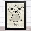 Westlife Safe Music Script Angel Song Lyric Art Print