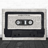 Beach Boys Wouldn't It Be Nice Music Script Cassette Tape Song Lyric Art Print