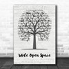 Mansun Wide Open Space Music Script Tree Song Lyric Art Print