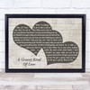 Phil Collins A Groovy Kind Of Love Landscape Music Script Two Hearts Song Lyric Art Print