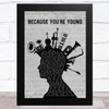 Cock Sparrer Because You're Young Musical Instrument Mohawk Song Lyric Art Print Cock Sparrer Because You're Young Musical Instrument Mohawk Song Lyric Art Print